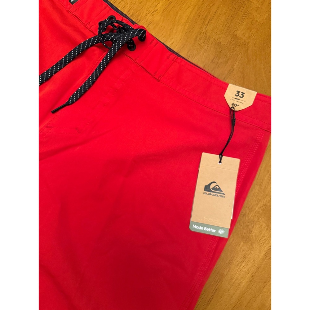 Quiksilver Mens High Risk Red Performance Boardshorts Swim Trunks Size 33 NEW
